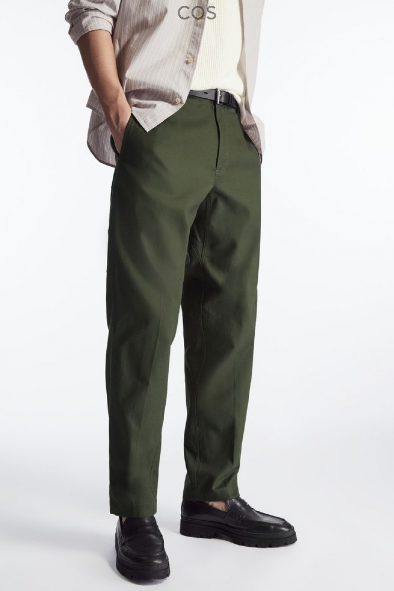 Stone COS Straight-Leg Utility Trousers | PO32-R8MW