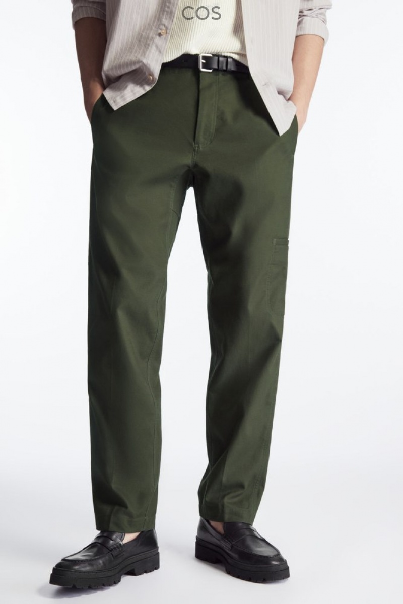 Stone COS Straight-Leg Utility Trousers | PO32-R8MW