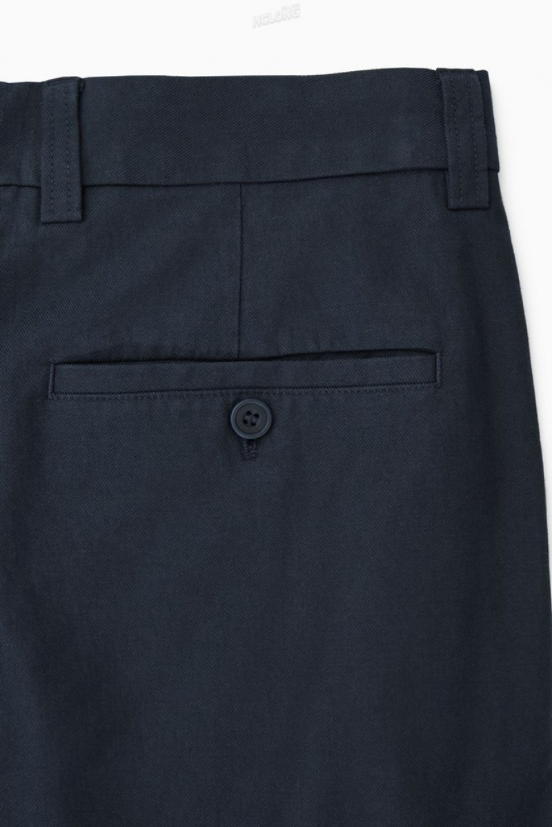 Stone COS Tapered Utility Trousers | HE80-V8ZK