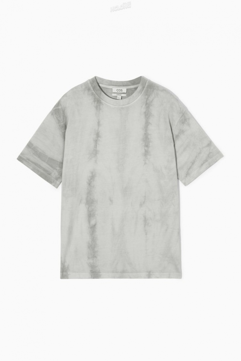 Stone / Printed COS Oversized Tie-Dye T-Shirt | NE97-J4VS