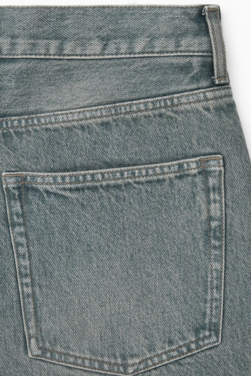 Washed Blue COS Facade Jeans - Straight | YM62-S6VQ