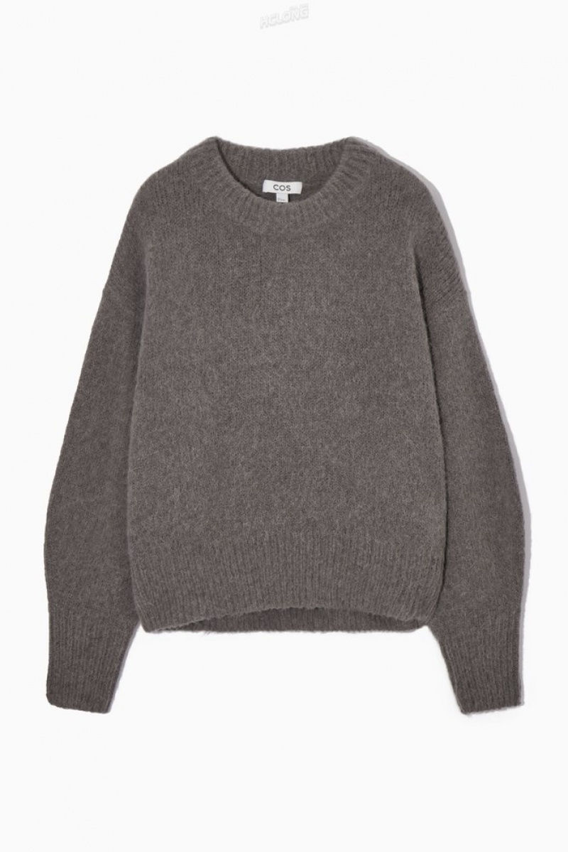 White COS Alpaca-Blend Crew-Neck Sweater | MJ62-X8GK