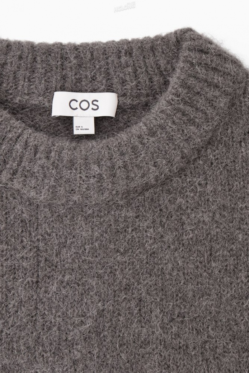 White COS Alpaca-Blend Crew-Neck Sweater | MJ62-X8GK