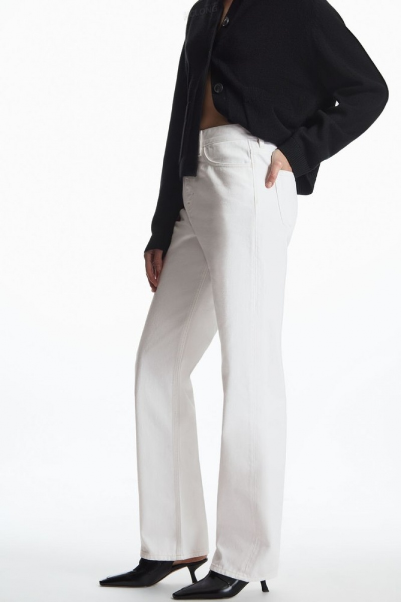 White COS Column Jeans - Straight | LL03-Y4HT