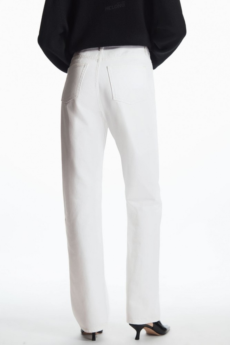 White COS Column Jeans - Straight | LL03-Y4HT