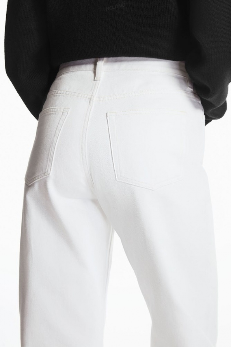 White COS Column Jeans - Straight | LL03-Y4HT