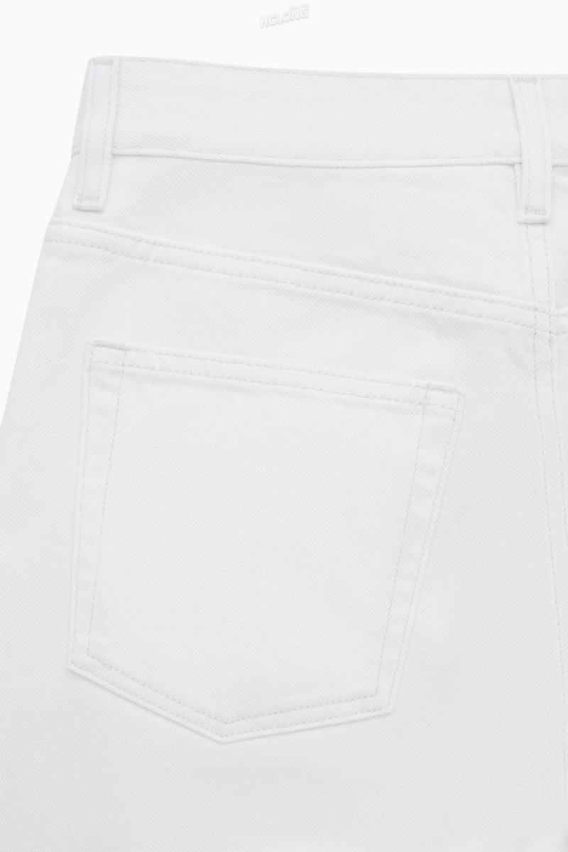 White COS Column Jeans - Straight | LL03-Y4HT