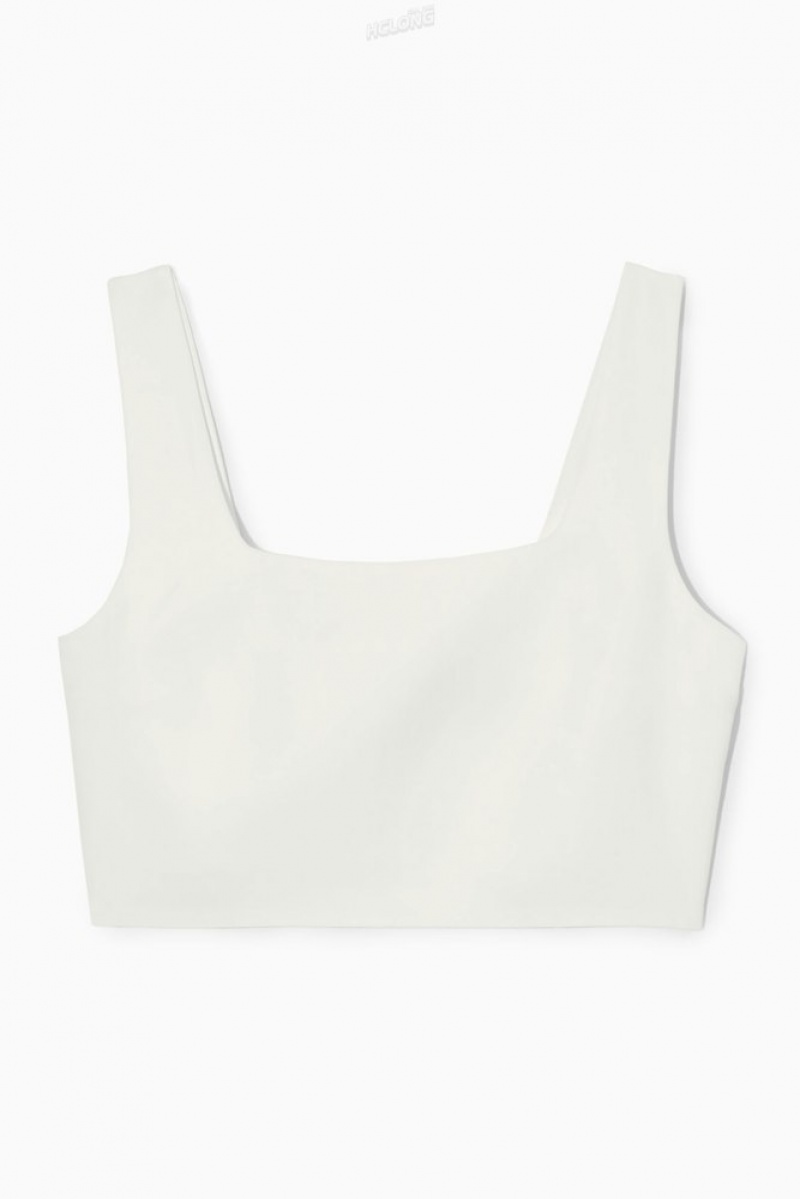 White COS Linen-Blend Bustier | YI51-L2IQ