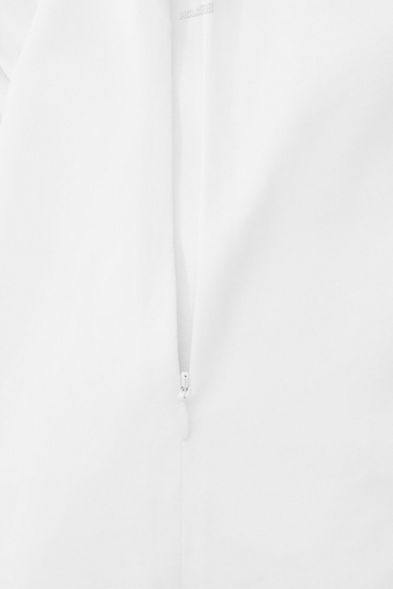 White COS Power-Shoulder Waisted T-Shirt | WB16-I4MQ