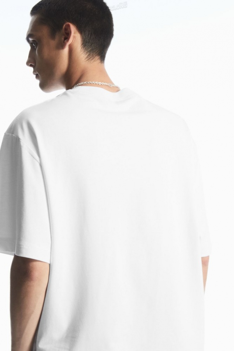 White COS The Heavy Duty T-Shirt | WQ55-A7XJ