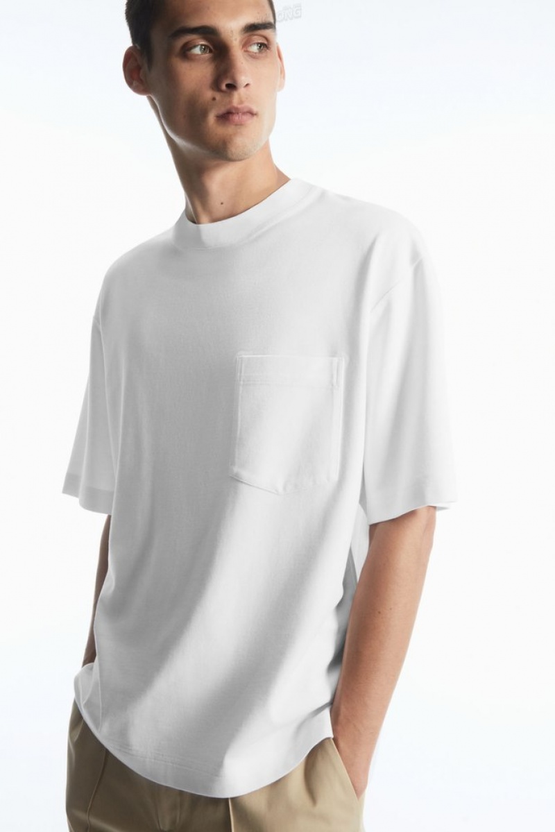 White COS The Heavy Duty T-Shirt | WQ55-A7XJ