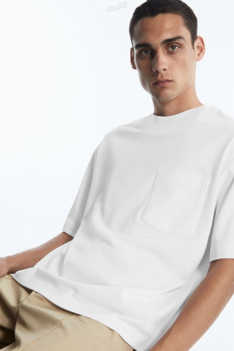 White COS The Heavy Duty T-Shirt | WQ55-A7XJ