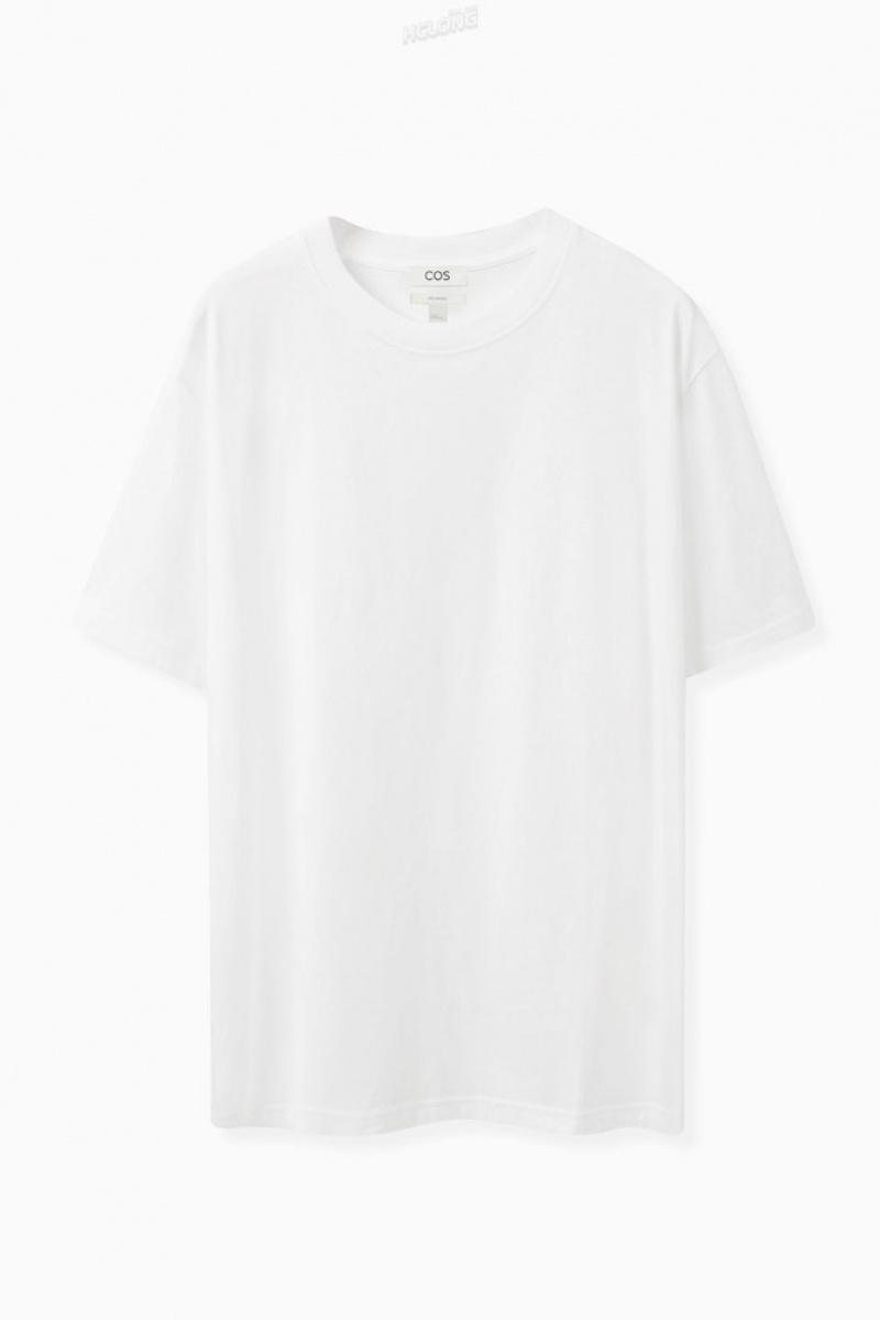 White COS The Super Slouch T-Shirt | UX13-U5QS