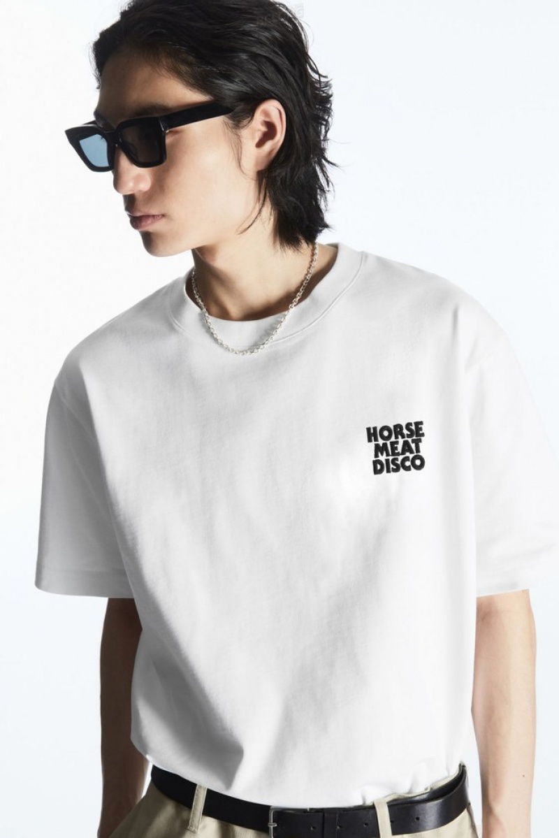 White / Printed COS Pride 2023 T-Shirt | FQ14-C3ZQ