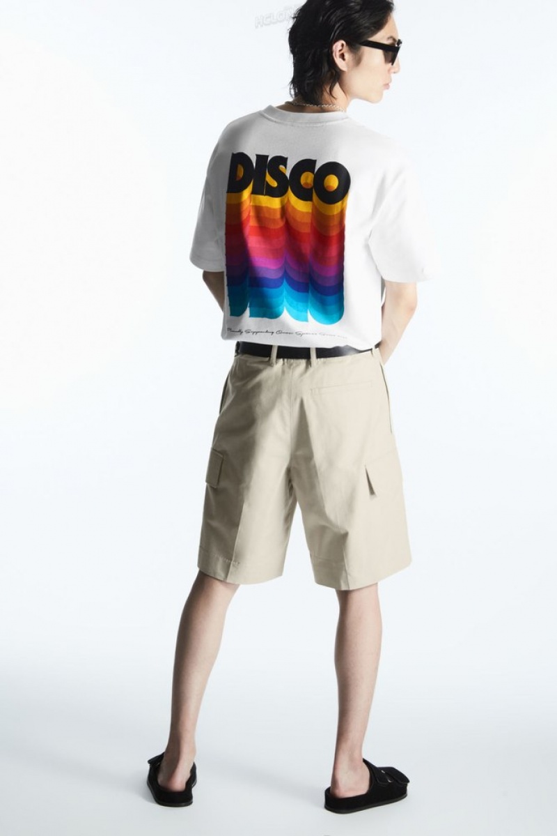 White / Printed COS Pride 2023 T-Shirt | FQ14-C3ZQ